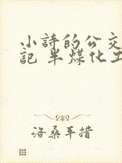 小诗的公交车日记 半煤化工