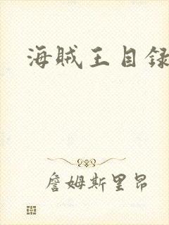 海贼王目录封面