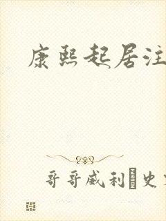 康熙起居注封面