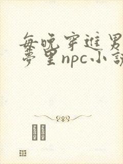 每晚穿进男神的梦里npc小说