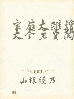 家庭大杂烩小说大全免费阅读