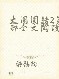 大团圆结2第二部全文阅读封面