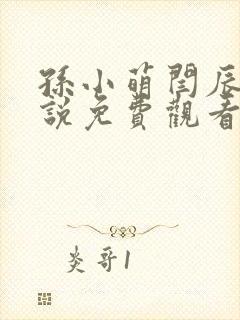 孙小萌闫辰的小说免费观看