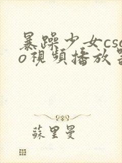 暴躁少女csgo视频播放器推荐