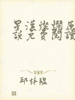 星汉灿烂原著小说免费阅读