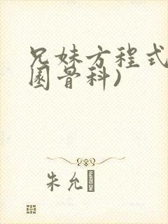 兄妹方程式(校园骨科)