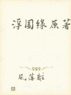 浮图缘原著小说封面