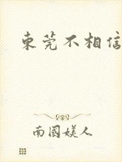 东莞不相信眼泪封面