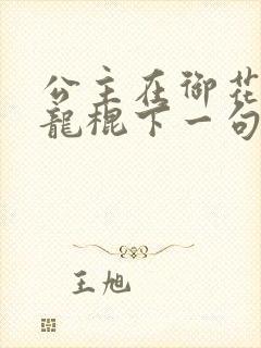 公主在御花园吃龙棍下一句