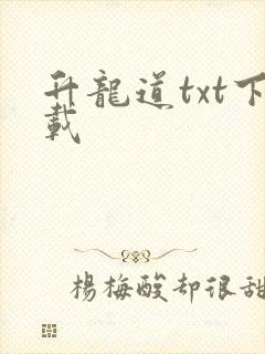 升龙道txt下载