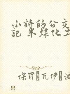 小诗的公交车日记 半煤化工