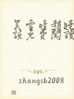 吴雪晴赵晓东小说免费阅读