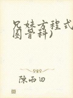 兄妹方程式(校园骨科)封面