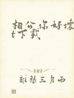 相公你好坏txt下载封面