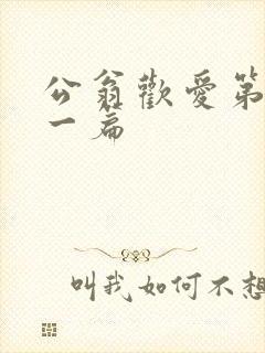 公翁欢爱第三十一篇封面