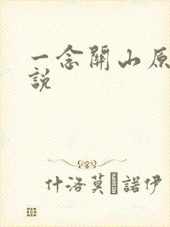 一念关山原著小说