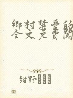 乡村禁爱的小说全文免费阅读封面