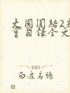 大团圆结2亲情会目录全文阅读视频