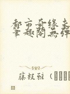 都市奇缘未删节笔趣阁无弹窗封面