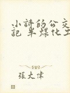小诗的公交车日记 半煤化工