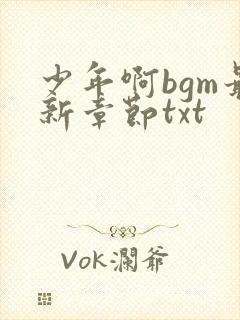 少年啊bgm最新章节txt封面