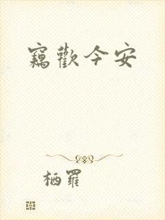 窃欢今安封面