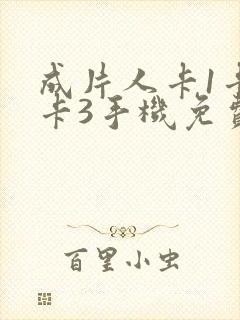 成片人卡1卡2卡3手机免费看封面