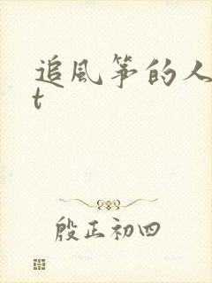 追风筝的人txt封面