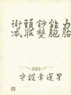 街头钞能力无删减版双胞胎