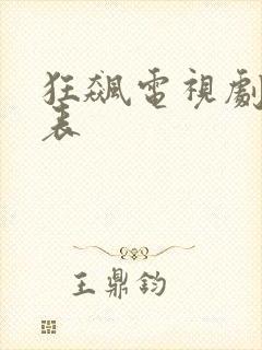 狂飙电视剧演员表