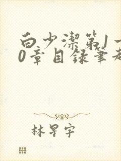 白少洁第1一40章目录笔趣阁