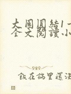 大团圆结1一6全文阅读小说