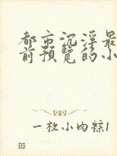 都市沉浮最快超前预览的小说3030