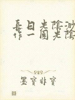 长日光阴渺渺乱作一团光阴似箭封面