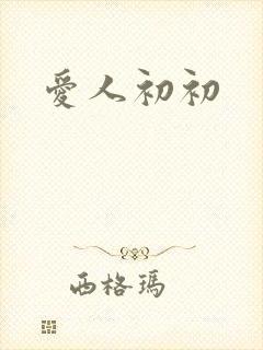 爱人初初封面