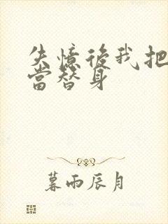 失忆后我把渣攻当替身封面