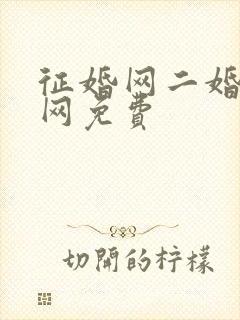 征婚网二婚正规网免费封面