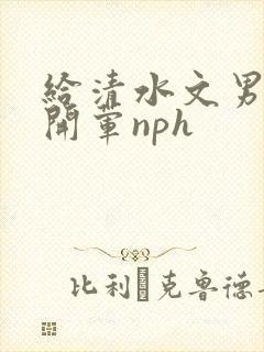 给清水文男主们开荤nph封面