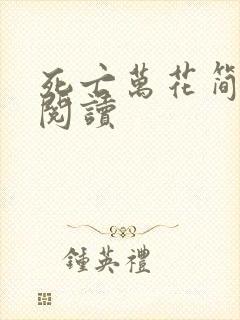 死亡万花简小说阅读封面