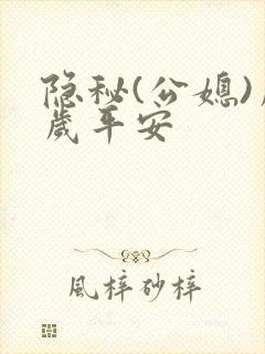 隐秘(公媳)岁岁平安封面