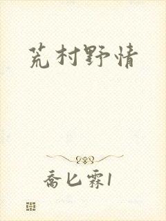 荒村野情封面