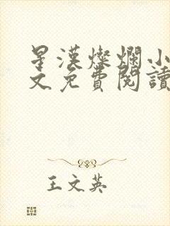 星汉灿烂小说全文免费阅读