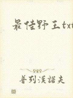 最佳野王txt