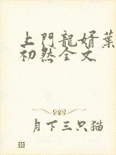 上门龙婿叶辰萧初然全文