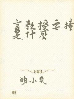 言教授要撞坏了是什么