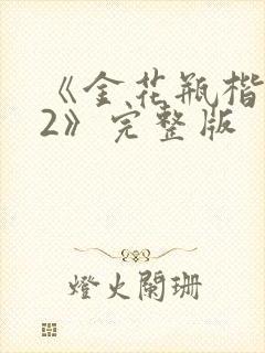 《金花瓶楷梅花2》完整版封面