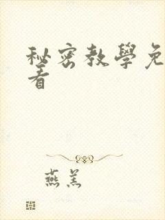 秘密教学免费观看