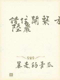 错位关系 方糖 陆岩