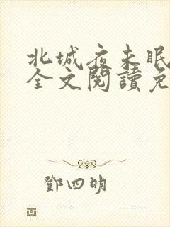 北城夜未眠小说全文阅读免费