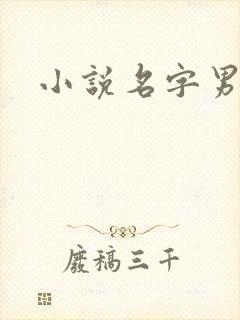 小说名字男生